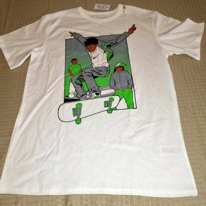 new boys t - shirt, white, skateboarding, size XXL 16 brand - THE CHILDREN'S PLA
